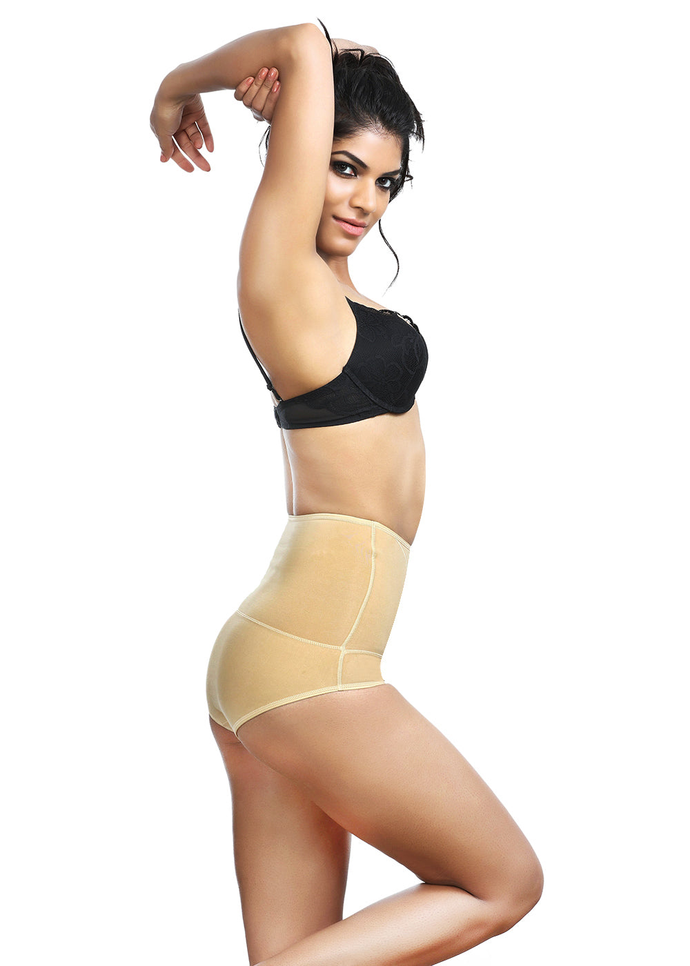 Buy Osceola Women's Seamless High Waist Tummy Control/Tummy Tucker Panty,  Free Size, 2pc, Skin + Grey. at